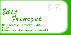 edit frenczel business card